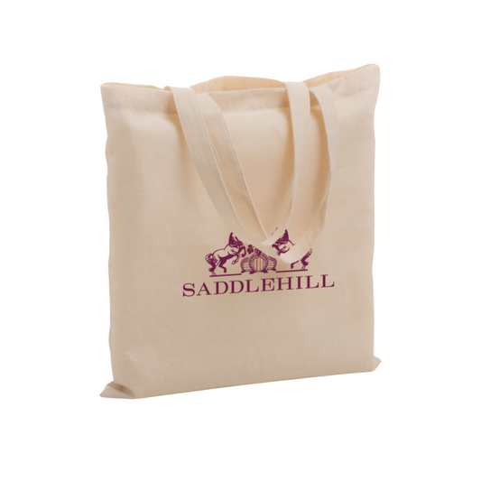 Saddlehill Canvas Tote with burgundy logo