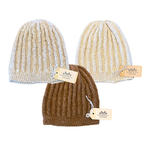 Alpaca Beanie Natural | Saddlehill Winery
