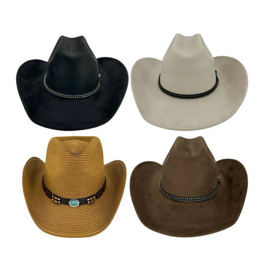 4 styles of cowboy hats