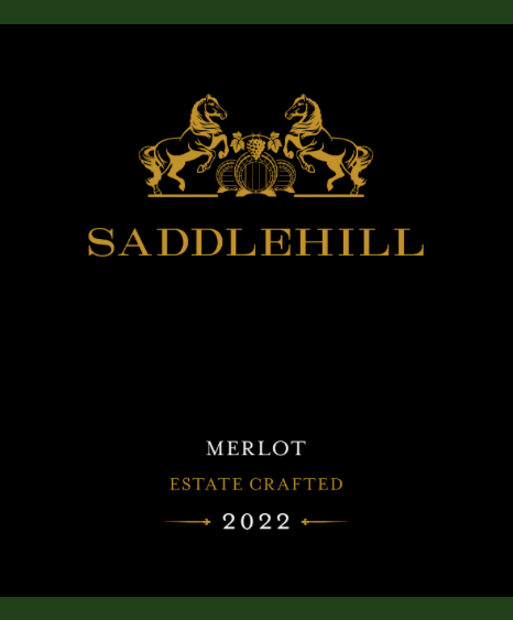 Saddlehill Merlot 2022 label